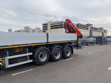 Монтаж КМУ ИНМАН ИМ 150N на задний свес полуприцепа специального исполнения